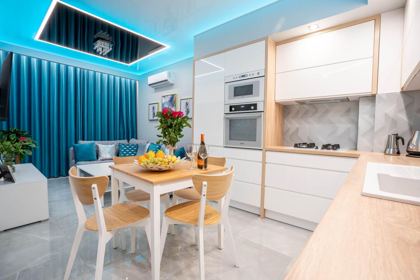 Salon i część dzienna apartamentu