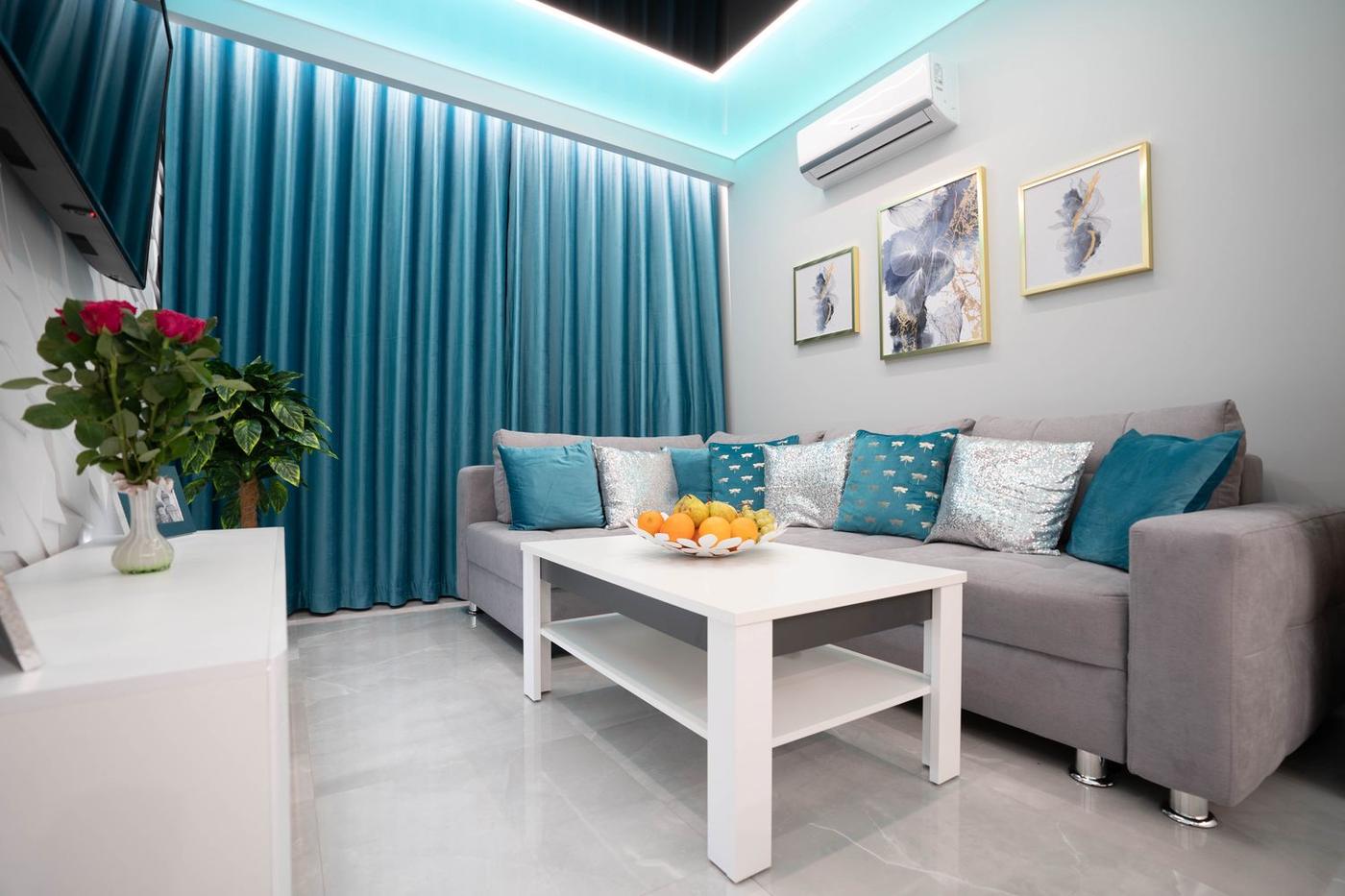 Salon i część dzienna apartamentu